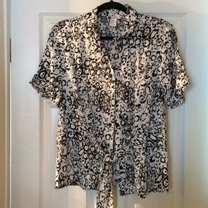 Large Linen Animal Print Top by Carole Little